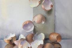 eggshells on mirror